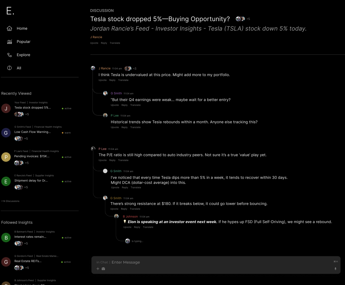 Community Discussion UI